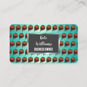 Tarjeta De Visita Fresas de chocolate