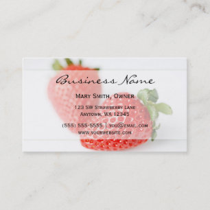 Tarjeta De Visita Fresas frescas