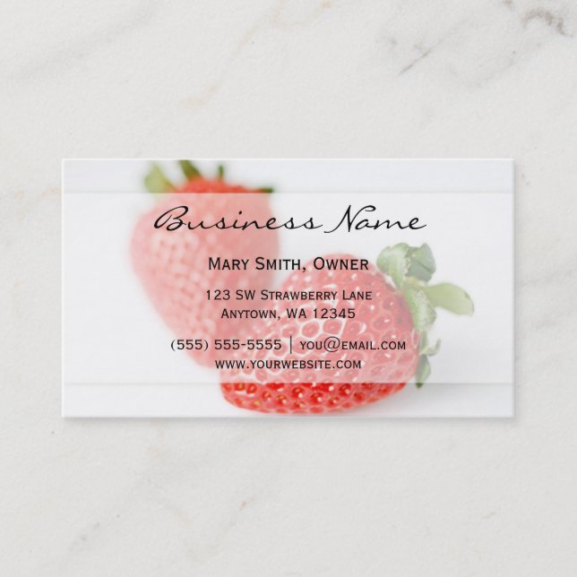 Tarjeta De Visita Fresas frescas (Anverso)