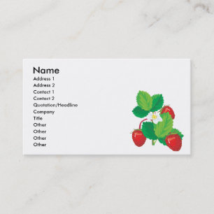 Tarjeta De Visita fresas jugosas realistas