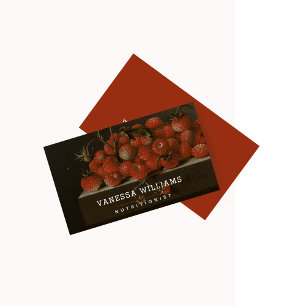 Tarjeta De Visita Fresas silvestres Bellas Artes - Nutricionista