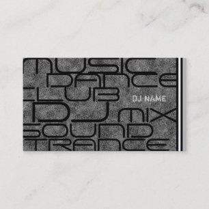 Tarjeta de visita fresca de DJ