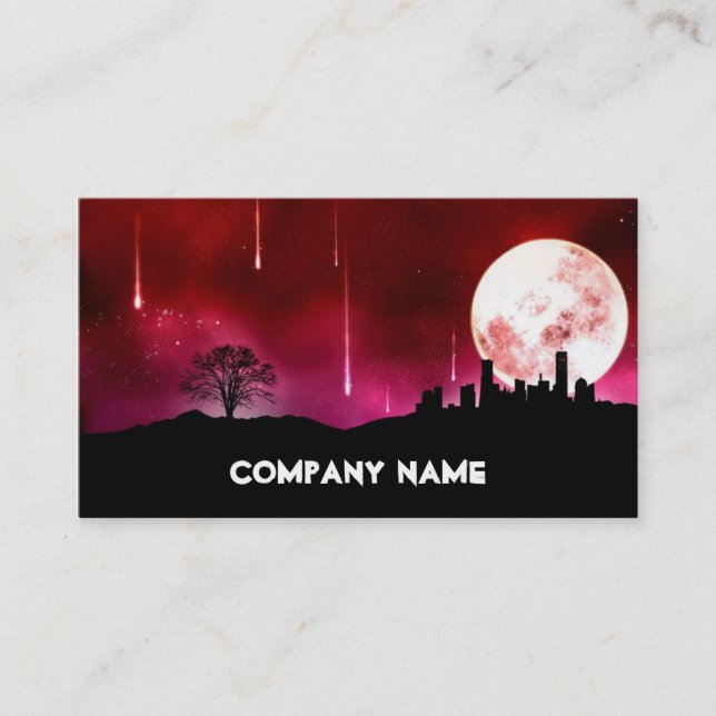 Tarjeta de visita fresca de la luna (Anverso)