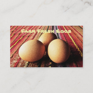 Tarjeta de visita fresca de los huevos