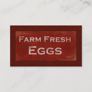 Tarjeta de visita fresca de los huevos