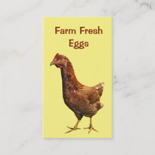 Tarjeta de visita fresca de los huevos de la