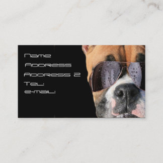 Tarjeta de visita fresca del perro del boxeador