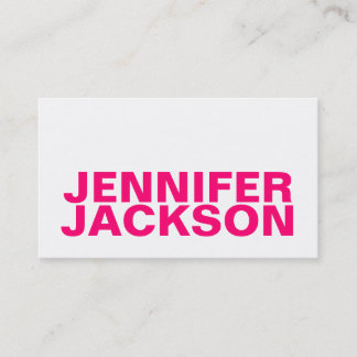 Tarjeta de visita fresca minimalista rosada