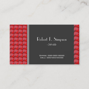 Tarjeta De Visita Frescas, elegantes, piedras preciosas rojas tarjet