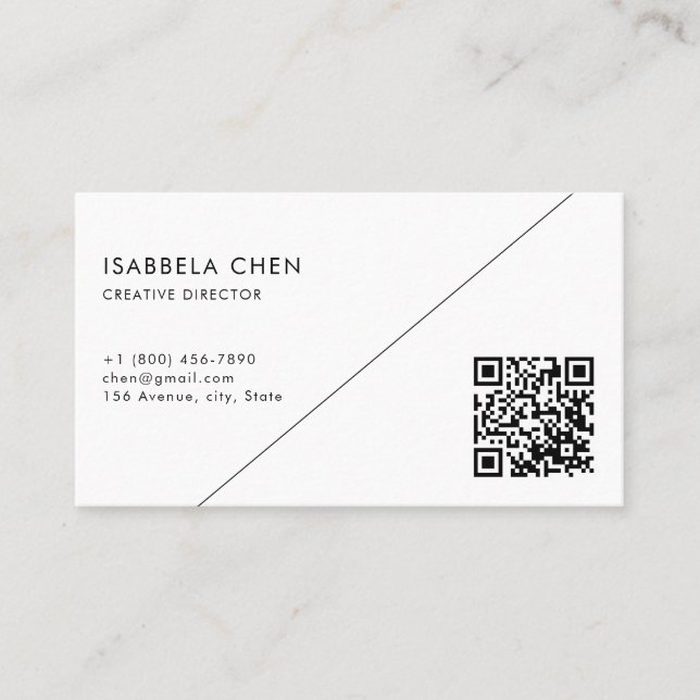 Tarjeta De Visita Fresh Modern Simple Business Card Style (Anverso)