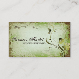 Tarjeta de visita frondosa del mercado del
