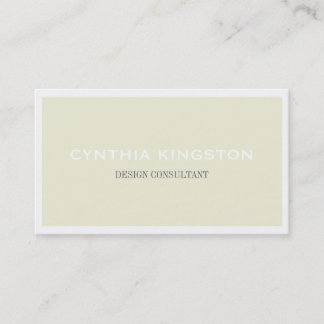 Tarjeta De Visita Frontera blanca simplemente elegante profesional d