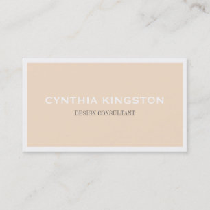 Tarjeta De Visita Frontera blanca simplemente elegante profesional r