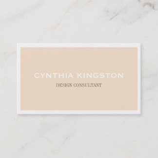 Tarjeta De Visita Frontera blanca simplemente elegante profesional r