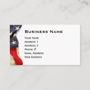 Tarjeta De Visita Frontera de la bandera americana del vintage