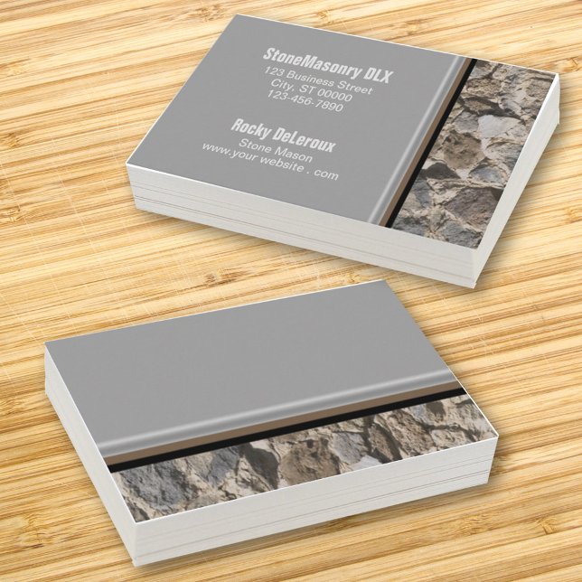 Tarjeta De Visita Frontera de rock ruso estonémica profesional (Viewing the front and back of this business card design shows room for simple notes on the back. )