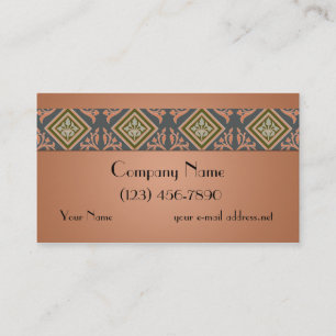 Tarjeta De Visita Frontera del diamante del art déco del vintage