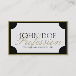 Tarjeta De Visita Frontera del oro de YourJobTitle W/B/escritura