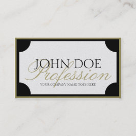 Tarjeta De Visita Frontera del oro de YourJobTitle W/B/escritura