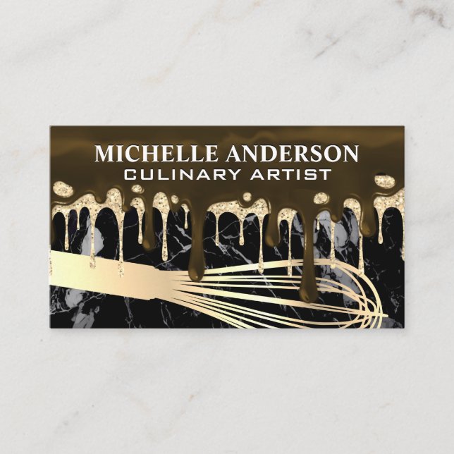 Tarjeta De Visita Frosting Drip Syrup | Whisk | Baking (Anverso)