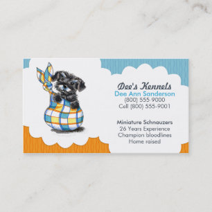 Tarjeta De Visita Fruta cítrica del azul del perrito del Schnauzer