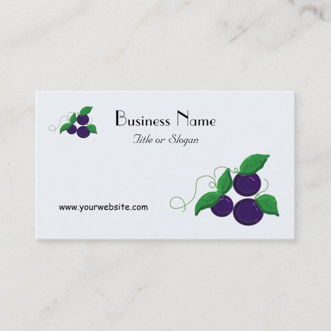 Tarjeta De Visita Fruta de Arándano (Anverso)
