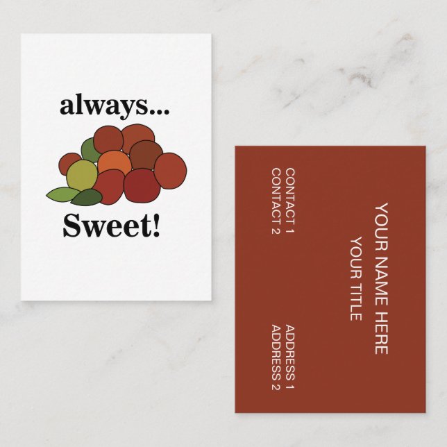 Tarjeta De Visita Fruta de azufaifo (Anverso / Reverso)