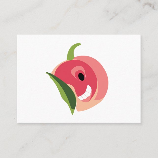 Tarjeta De Visita Fruta de melocotón lindo (Anverso)