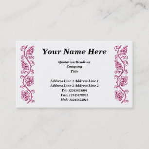 Tarjeta De Visita Fruta del vino - "Vino Rojo"