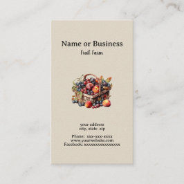 Tarjeta De Visita Fruta fresca