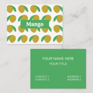 Tarjeta De Visita Fruta tropical del mango