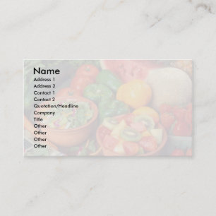 Tarjeta De Visita Fruta y verduras frescas