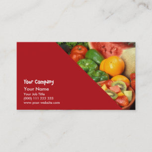 Tarjeta De Visita Fruta y verduras frescas
