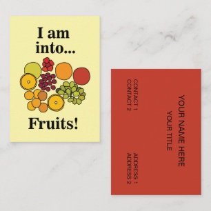 Tarjeta De Visita Frutas Coloridas Verano