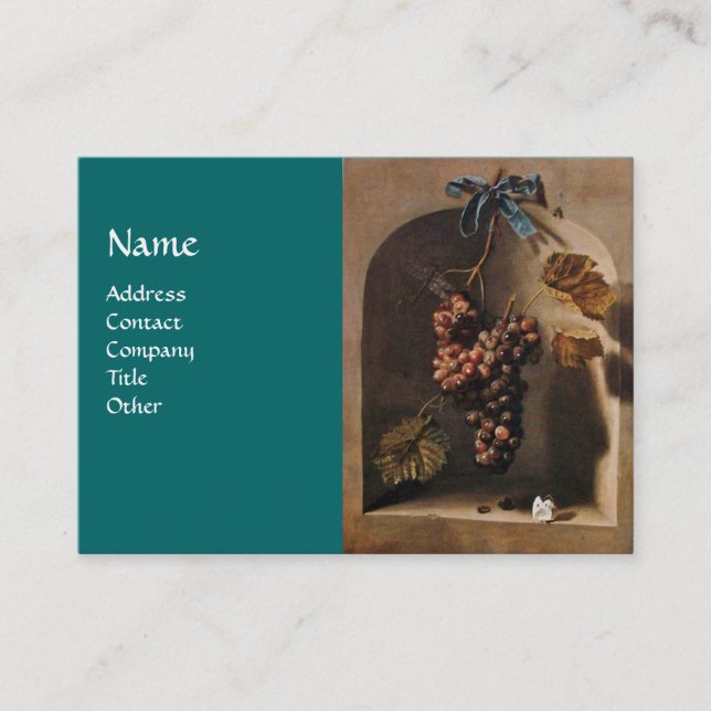 Tarjeta De Visita FRUTAS DE TEMPORADA - PROSPERIDAD, amarillo verde  (Anverso)