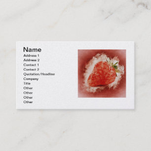 Tarjeta De Visita frutas fresas vides hoja salpicadura patrón oficin