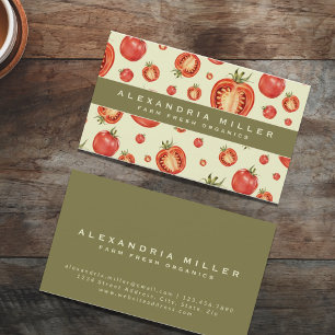 Tarjeta De Visita Frutas profesionales y vegetales Tomates rojos