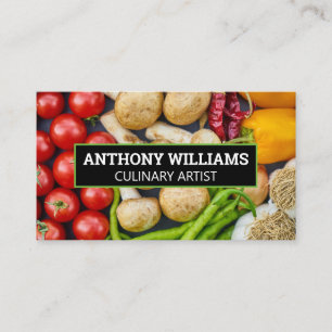 Tarjeta De Visita Frutas Verduras Spices   Culinario