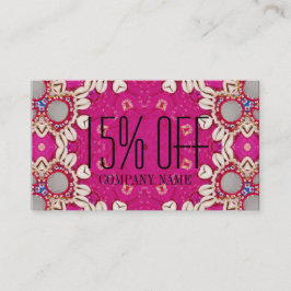 Tarjeta De Visita fuchsia bohemian chakra masajista terapeuta Yoga