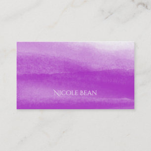 Tarjeta De Visita Fuchsia Watercolor Moderno Elegante