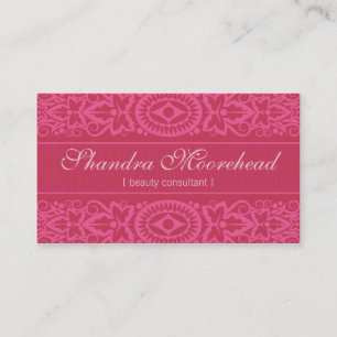 Tarjeta de visita fucsia hermosa del consultor de