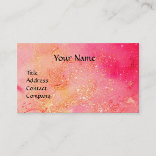 Tarjeta De Visita Fucsia rosado de MASK MONOGRAM de SEÑORA WITH