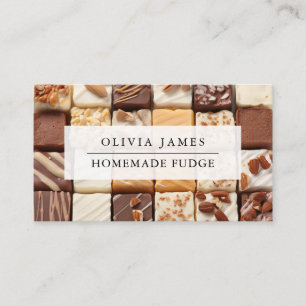 Tarjeta De Visita Fudge Blocks Fudge Luxury Sweets