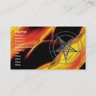 Tarjeta De Visita Fuego de Baphomet