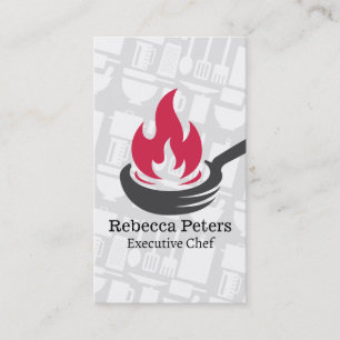 Tarjeta De Visita Fuego De Pan De Frío   Utensilios de cocina