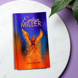 Tarjeta De Visita Fuego mítico elevando ave fenix