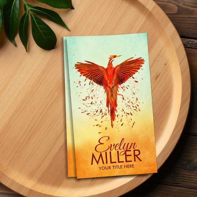 Tarjeta De Visita Fuego mítico elevando ave fenix (Subido por el creador)