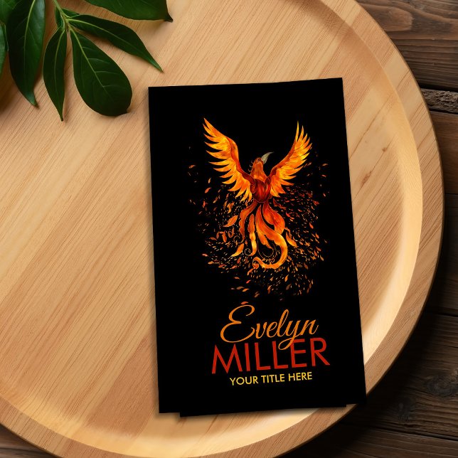 Tarjeta De Visita Fuego mítico elevando ave fenix (Subido por el creador)
