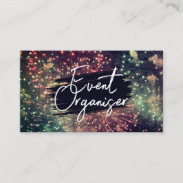 Tarjeta De Visita Fuegos artificiales de código QR Personalizado de 