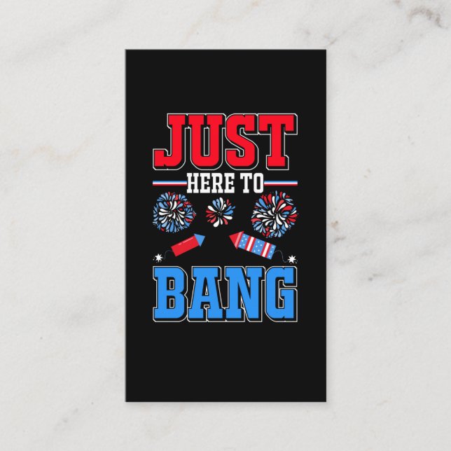 Tarjeta De Visita Fuegos artificiales Patriótico Fiesta USA Celebrac (Anverso)